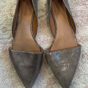 Madewell Metallic Gray Flats